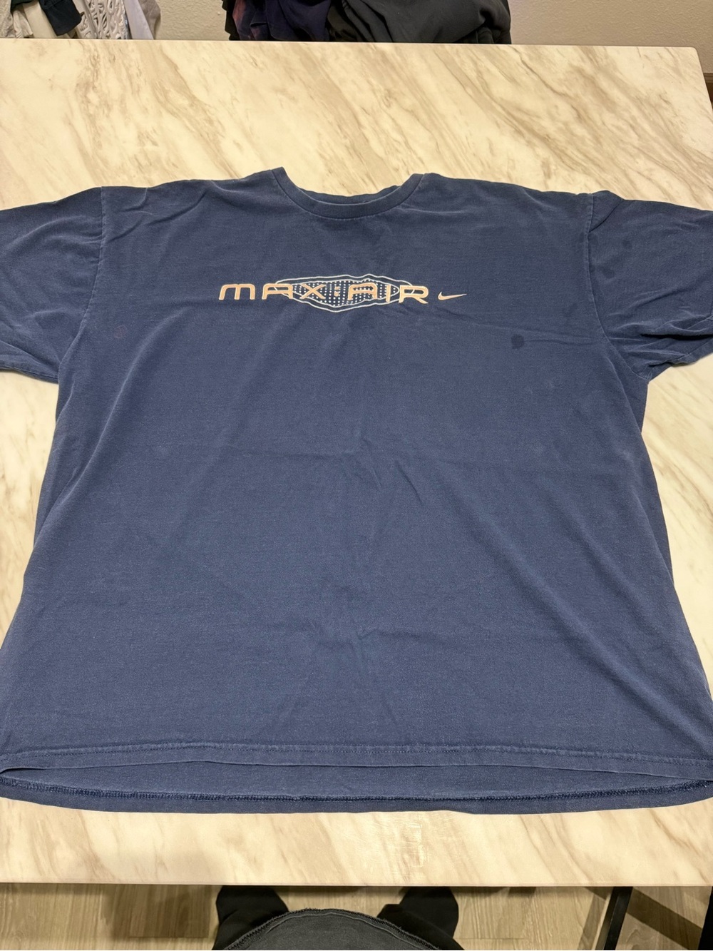 Nike Navy Blue Max Air Logo Short Sleeve Tee